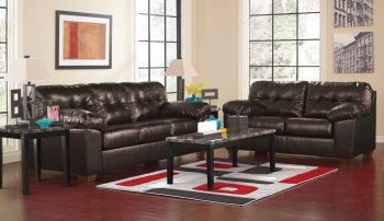 Alliston Sofa & Loveseat Set 20101 in Chocolate by Ashley [SFAS-20101 Alliston Chocolate]