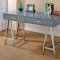 Liv Modern Office Desk CM-DK6133 in Glossy Gray & Chrome