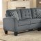 Sinclair Sectional Sofa 8202GRY-SC in Grey Fabric by Homelegance