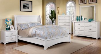 CM7999WH Delphie Bedroom in White w/Options [FABS-CM7999WH Delphie]