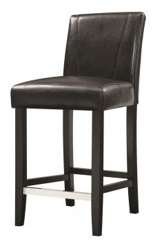 130064 Counter Height Chair Set of 4 Black Leathette by Coaster [CRDC-130064]