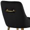 Owen Counter Stool 745 Set of 2 Black Velvet Fabric by Meridian