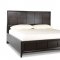 Dark Wood Finish Contemporary Bedroom w/Optional Casegoods