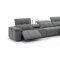 Beaumont Sectional Sofa in Dark Gray Leather by J&M