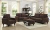 Nate Sofa 50250 in Chocolate Fabric by Acme w/Options