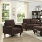 Nate Sofa 50250 in Chocolate Fabric by Acme w/Options