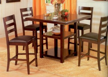 Esprsso Finish Modern Counter Height Table w/Optional Chairs [MADS-Cocoa]