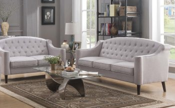 Freesia Sofa & Loveseat Set 52715 in Light Gray by Acme [AMS-52715-Freesia]