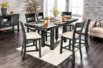 Thomaston CM3543PT Brushed Black 5Pc Counter Height Dining Set