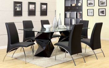 CM8335BK-T-72 Halava I Dining Table in Black w/Optional Chairs [FADS-CM8335BK-T-72 Halava I]