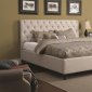 Farrah 300403 Upholstered Bed in Oatmeal Fabric by Coaster