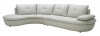 Cosmo 443002 Sectional Sofa in White Bonded Leather by New Spec