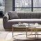 Elchanon Sofa 55670 in Gray Velvet & Gold by Acme w/Options