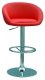 Red & Chrome Swivel Set of 2 Barstools w/Adjustable Height