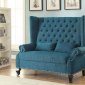 Alcacer Accent Loveseat Bench CM-BN6223 in Dark Teal Fabric