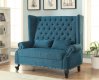 Alcacer Accent Loveseat Bench CM-BN6223 in Dark Teal Fabric