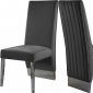 Porsha Dining Chair 756 Set of 2 Grey Velvet Fabric by Meridian