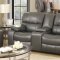 7734 Reclining Sofa in Grey Leatherette w/Options