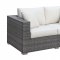 Somani CM-OS2128-20 6Pc Outdoor Patio Sofa Set in Ivory & Gray