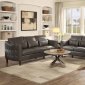 Braxten Sofa 506001 in Grey Leatherette by Coaster w/Options