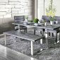 Mandy Industrial Style Dining Table CM3451GY-T in Gray w/Options