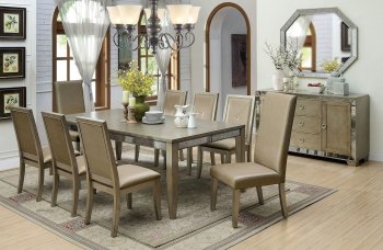 Echo Dining Table CM3980T in Antique Gold w/Options [FADS-CM3980T-Echo]