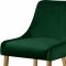 Owen Counter Stool 745 Set of 2 Green Velvet Fabric by Meridian