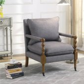 903059 Set of 2 Accent Chairs in Grey Fabric by Coaster