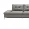 Leonardo Sectional Sofa in Grey Leather by J&M w/Storage