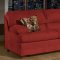 6525 Clara Sofa & Loveseat Set in Burgundy Fabric by Chelsea