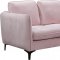 Poppy Sofa 690 in Pink Velvet Fabric by Meridian w/Options