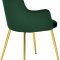 Salvatore Dining Chair 757 Set of 2 Green Velvet Fabric Meridian