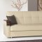 Soho Sofa Bed in Beige Bonded Leather by Rain w/Optional Items