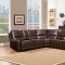 Gerald Motion Sectional Sofa 9600 in Brown by Homelegance