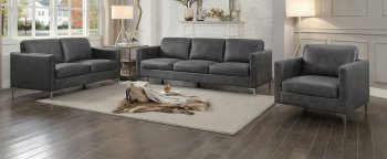 Breaux Sofa Set 8235GY in Grey Fabric by Homelegance [HES-8235GY Breaux]