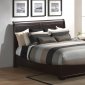 Modern Sleigh Bed In Cappuccino Finish