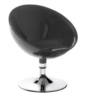 Black or White Color Contemporary Swivel Club Chair