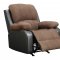 U1710 Motion Sectional Sofa in Chocolate Fabric by Global