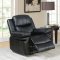 Listowel Motion Sofa CM6992BK in Black Leather Match w/Options