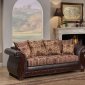 Rutherford SM6207 Sofa in Wine Leatherette & Fabric w/Options