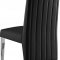 Porsha Dining Chair 750 Set of 2 Black Faux Leather by Meridian