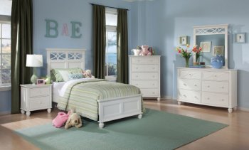 Sanibel 2119 Kids Bedroom by Homelegance in White w/Options [HEKB-2119W Sanibel]