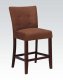 Baldwin Counter Height Chair Set of 2 Chocolate Fabric by Acme