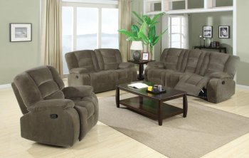 Charlie Motion Sofa 600991 in Brown Sage by Coaster w/Options [CRS-600991 Charlie]