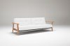 Splitback Sofa Bed in White w/Frej Arms by Innovation w/Options