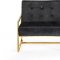 Pierre Accent Chair 523 in Black Velvet Fabric by Meridian