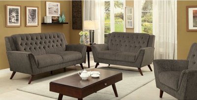 Leia II CM6135 Sofa in Gray Fabric w/Options