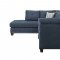 Laurissa Sectional Sofa w/Ottoman 54360 in Dark Blue by Acme