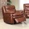 Carlington Reclining Sofa in Brown Bonded Leather w/Optionas