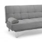 Dark Grey Microfiber Modern Sofa Bed w/Wood Frame & Metal Legs